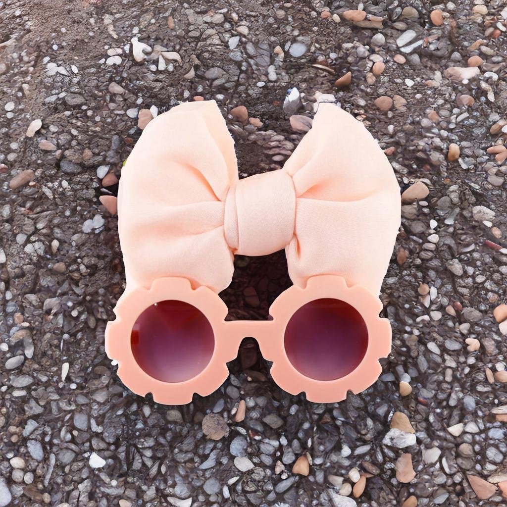 Blooming Style: Girls' Flower Sunglasses & Bow Headband Set - Curiosity Cottage